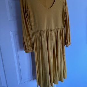Yellow long sleeve dress